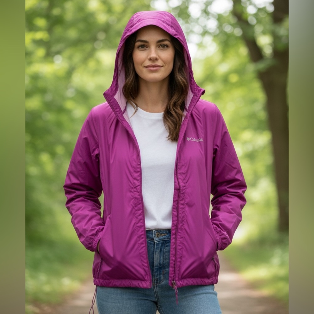 Columbia Violet Outdoor Windbreaker Jacket